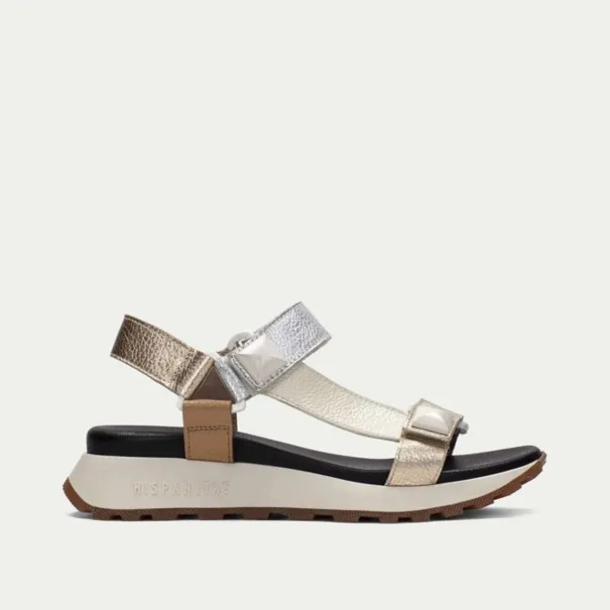 Hispanitas Maui Gold & Silver Sandals