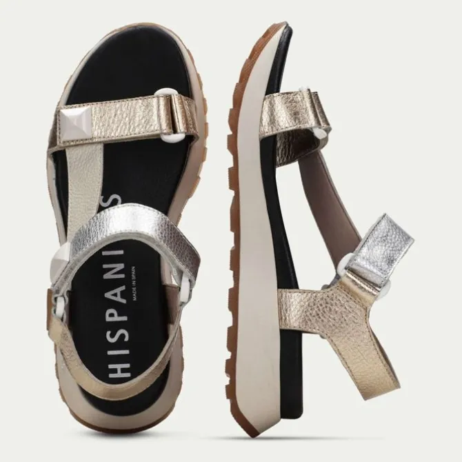 Hispanitas Maui Gold & Silver Sandals