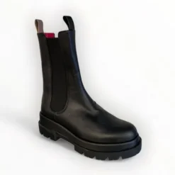Le Babe Black Leather Chelsea Boot
