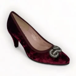 Le Babe Burgundy Velvet Shoe