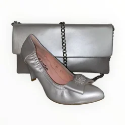 Le Babe Grigia Leather Clutch Bag