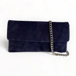 Le Babe Navy Suede Clutch Bag