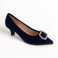 Le Babe Navy Suede Shoe