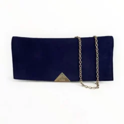 Lodi Navy Suede Clutch Bag