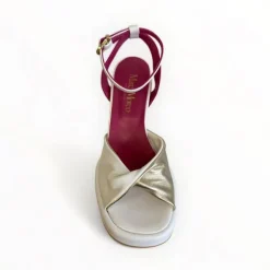 Marco Moreo White Block Heel Sandal