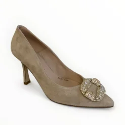 Marian Beige Suede Court Shoe