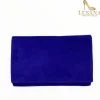 Marian Electric Blue Suede Clutch Bag