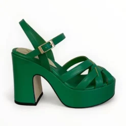 Marian Green Platform Sandal