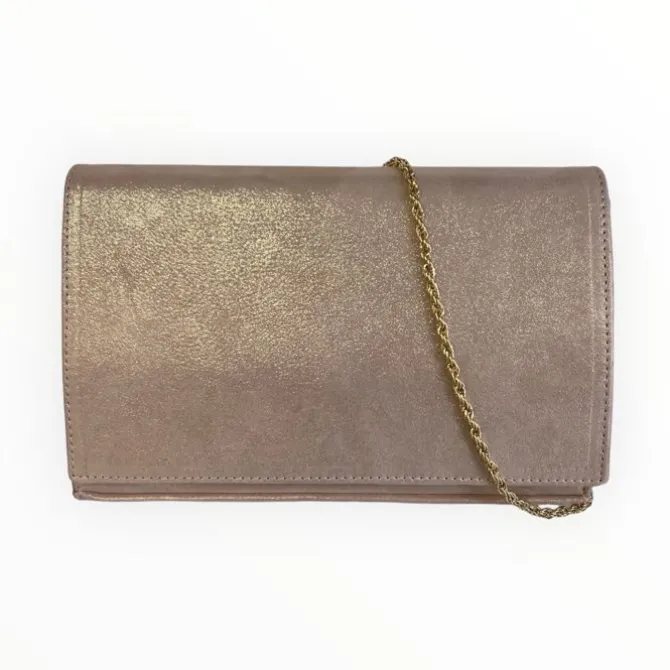 Marian Suede Rosa Clutch Bag
