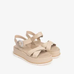 Nerogiardini Beige Flatform Sandal