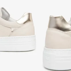 Nerogiardini Beige Leather Trainer