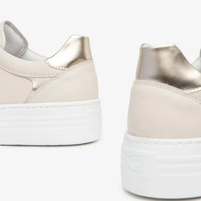 Nerogiardini Beige Leather Trainer
