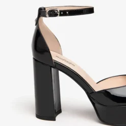 Nerogiardini Black Patent Leather Platform Shoes