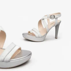 Nerogiardini Silver Platform Sandal