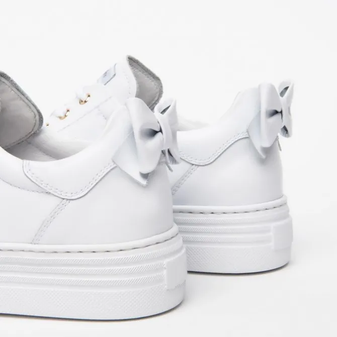 Nerogiardini White Trainers With Bow