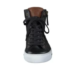 Paul Green Black & Cognac Hi Top Trainer