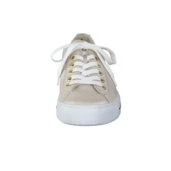 Paul Green Cream & Gold Leather Trainer