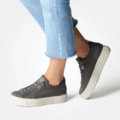 Paul Green Grey Nubuck Trainers