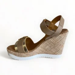Repo Gold & Beige Wedge Sandal